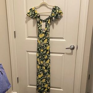 Elsie Midi Dress Serena Lemon